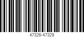 Código de barras (EAN, GTIN, SKU, ISBN): '47326-47329'