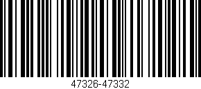 Código de barras (EAN, GTIN, SKU, ISBN): '47326-47332'