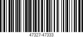 Código de barras (EAN, GTIN, SKU, ISBN): '47327-47333'