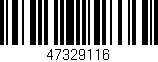 Código de barras (EAN, GTIN, SKU, ISBN): '47329116'