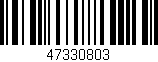 Código de barras (EAN, GTIN, SKU, ISBN): '47330803'