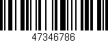 Código de barras (EAN, GTIN, SKU, ISBN): '47346786'