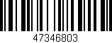 Código de barras (EAN, GTIN, SKU, ISBN): '47346803'