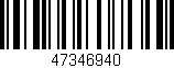 Código de barras (EAN, GTIN, SKU, ISBN): '47346940'