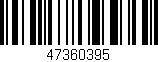 Código de barras (EAN, GTIN, SKU, ISBN): '47360395'