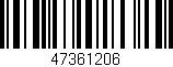 Código de barras (EAN, GTIN, SKU, ISBN): '47361206'