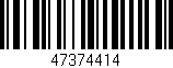 Código de barras (EAN, GTIN, SKU, ISBN): '47374414'