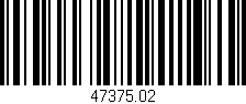 Código de barras (EAN, GTIN, SKU, ISBN): '47375.02'