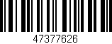 Código de barras (EAN, GTIN, SKU, ISBN): '47377626'
