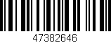 Código de barras (EAN, GTIN, SKU, ISBN): '47382646'
