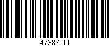Código de barras (EAN, GTIN, SKU, ISBN): '47387.00'
