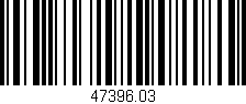 Código de barras (EAN, GTIN, SKU, ISBN): '47396.03'