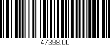 Código de barras (EAN, GTIN, SKU, ISBN): '47398.00'