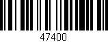 Código de barras (EAN, GTIN, SKU, ISBN): '47400'