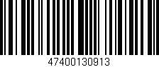 Código de barras (EAN, GTIN, SKU, ISBN): '47400130913'