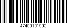 Código de barras (EAN, GTIN, SKU, ISBN): '47400131903'