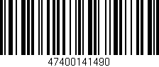 Código de barras (EAN, GTIN, SKU, ISBN): '47400141490'