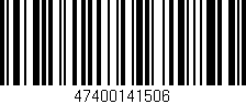 Código de barras (EAN, GTIN, SKU, ISBN): '47400141506'