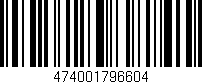 Código de barras (EAN, GTIN, SKU, ISBN): '474001796604'