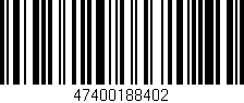 Código de barras (EAN, GTIN, SKU, ISBN): '47400188402'