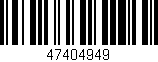 Código de barras (EAN, GTIN, SKU, ISBN): '47404949'