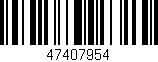 Código de barras (EAN, GTIN, SKU, ISBN): '47407954'