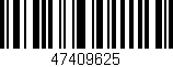 Código de barras (EAN, GTIN, SKU, ISBN): '47409625'