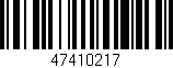 Código de barras (EAN, GTIN, SKU, ISBN): '47410217'
