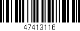 Código de barras (EAN, GTIN, SKU, ISBN): '47413116'