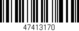 Código de barras (EAN, GTIN, SKU, ISBN): '47413170'
