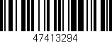 Código de barras (EAN, GTIN, SKU, ISBN): '47413294'