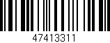 Código de barras (EAN, GTIN, SKU, ISBN): '47413311'