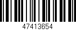Código de barras (EAN, GTIN, SKU, ISBN): '47413654'