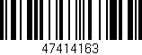 Código de barras (EAN, GTIN, SKU, ISBN): '47414163'