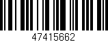 Código de barras (EAN, GTIN, SKU, ISBN): '47415662'
