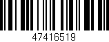 Código de barras (EAN, GTIN, SKU, ISBN): '47416519'