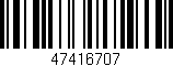 Código de barras (EAN, GTIN, SKU, ISBN): '47416707'