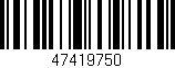 Código de barras (EAN, GTIN, SKU, ISBN): '47419750'