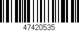 Código de barras (EAN, GTIN, SKU, ISBN): '47420535'