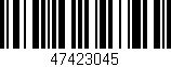 Código de barras (EAN, GTIN, SKU, ISBN): '47423045'