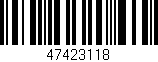 Código de barras (EAN, GTIN, SKU, ISBN): '47423118'