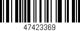 Código de barras (EAN, GTIN, SKU, ISBN): '47423369'