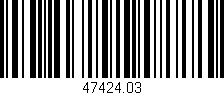 Código de barras (EAN, GTIN, SKU, ISBN): '47424.03'