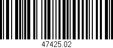 Código de barras (EAN, GTIN, SKU, ISBN): '47425.02'