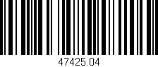Código de barras (EAN, GTIN, SKU, ISBN): '47425.04'