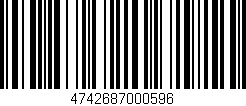 Código de barras (EAN, GTIN, SKU, ISBN): '4742687000596'