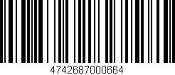 Código de barras (EAN, GTIN, SKU, ISBN): '4742687000664'