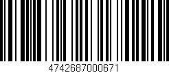 Código de barras (EAN, GTIN, SKU, ISBN): '4742687000671'