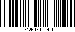 Código de barras (EAN, GTIN, SKU, ISBN): '4742687000688'