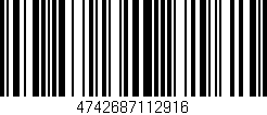 Código de barras (EAN, GTIN, SKU, ISBN): '4742687112916'